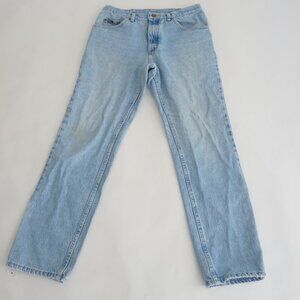 Vintage Lee Light Wash Straight Leg Blue Denim Jeans 34X32